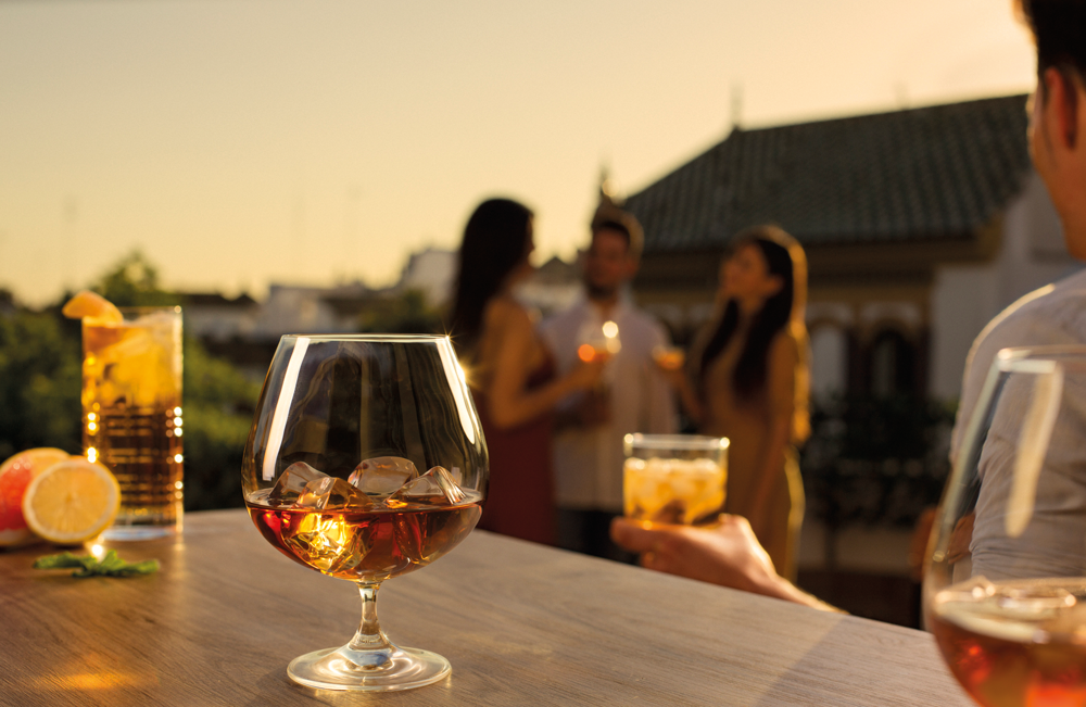Brandy de Jerez con hielo
